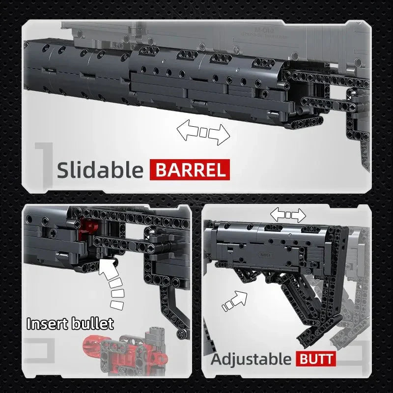 Motorized Grenade Launcher - Building Set | Power Brickz