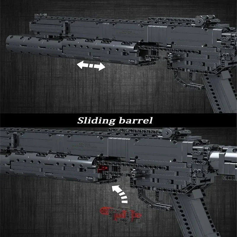 Motorized Grenade Launcher - Building Set | Power Brickz