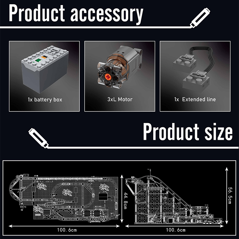 Motorized Looping Roller Coaster | 3646pcs - Power Brickz