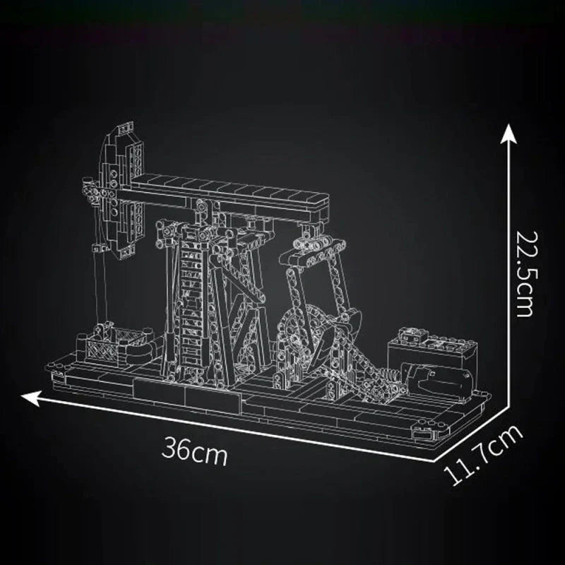 Motorized Oil Well Rig | 840pcs - Power Brickz