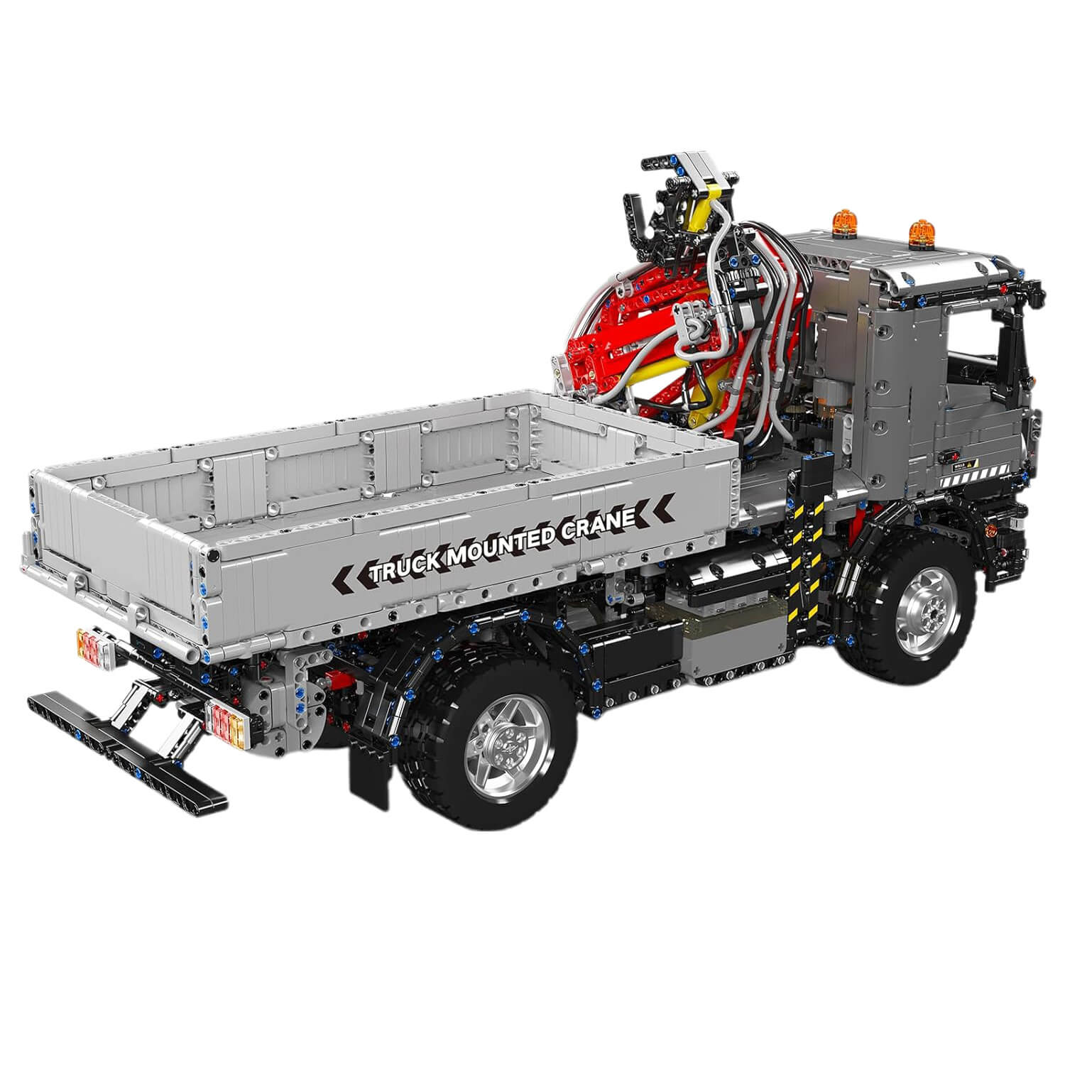 Motorized Truck-Mounted Crane - Building Blocks Set | Power Brickz