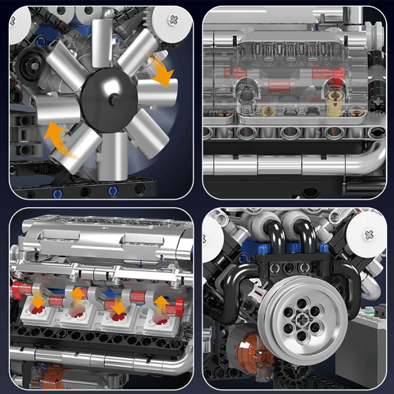 Motorized V8 Muscle Engine | 534pcs - Power Brickz