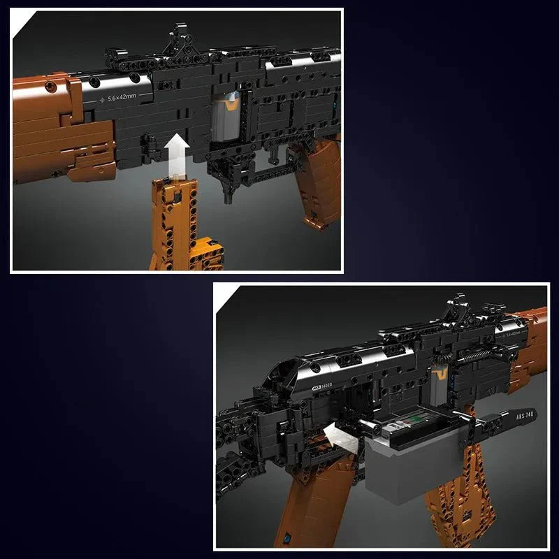 Motorized Weapon AK47 Assault Rifle - Building Set | Power Brickz