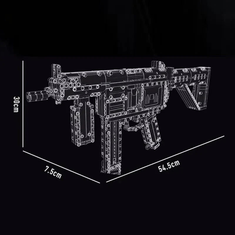 MP5 Submachine Gun - Building Set | Power Brickz