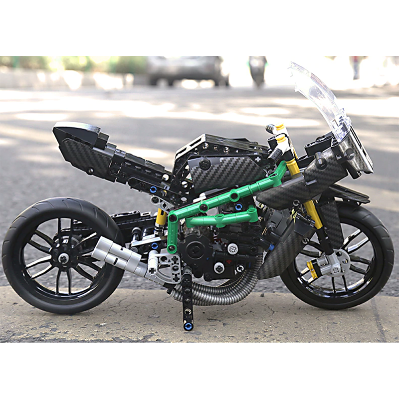 Carbon Performance Motorcycle - Building Blocks Set | Power Brickz