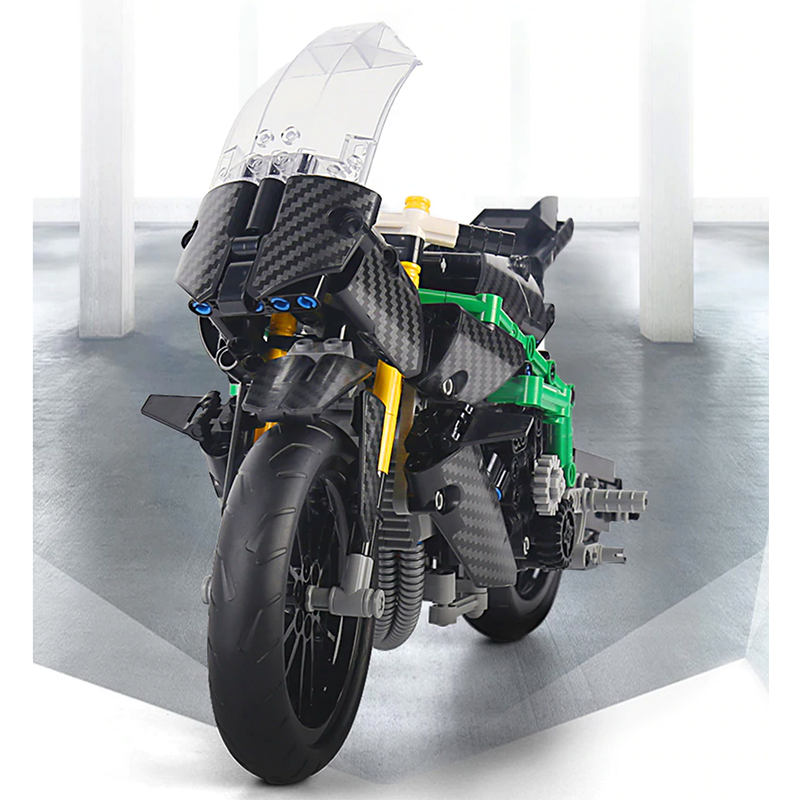 Carbon Performance Motorcycle - Building Blocks Set | Power Brickz