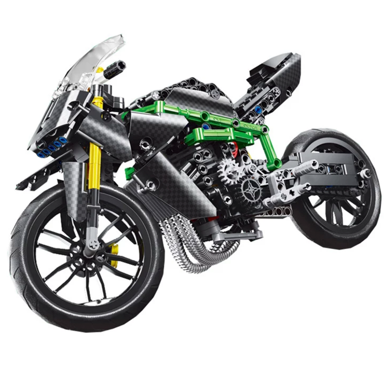 Carbon Performance Motorcycle - Building Blocks Set | Power Brickz