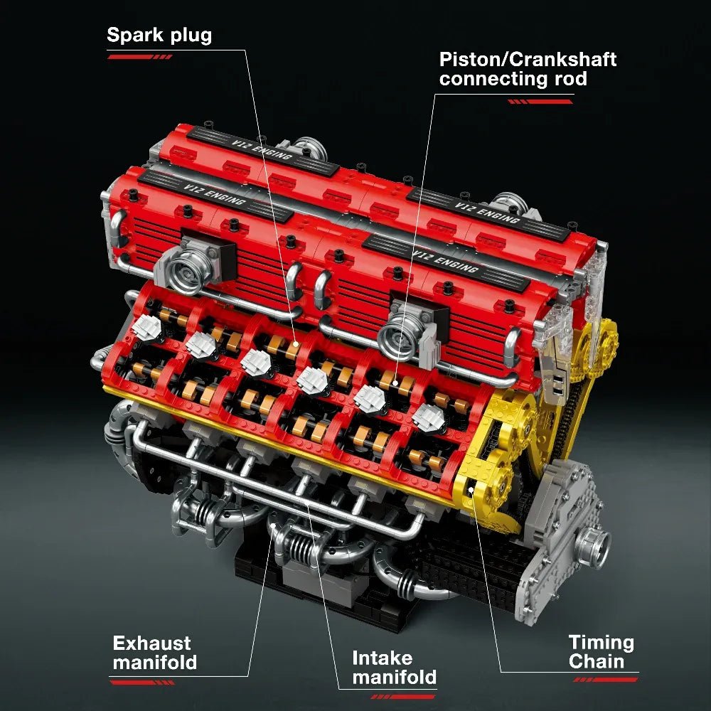 Naturally Aspired V12 Engine | 4719pcs - Power Brickz