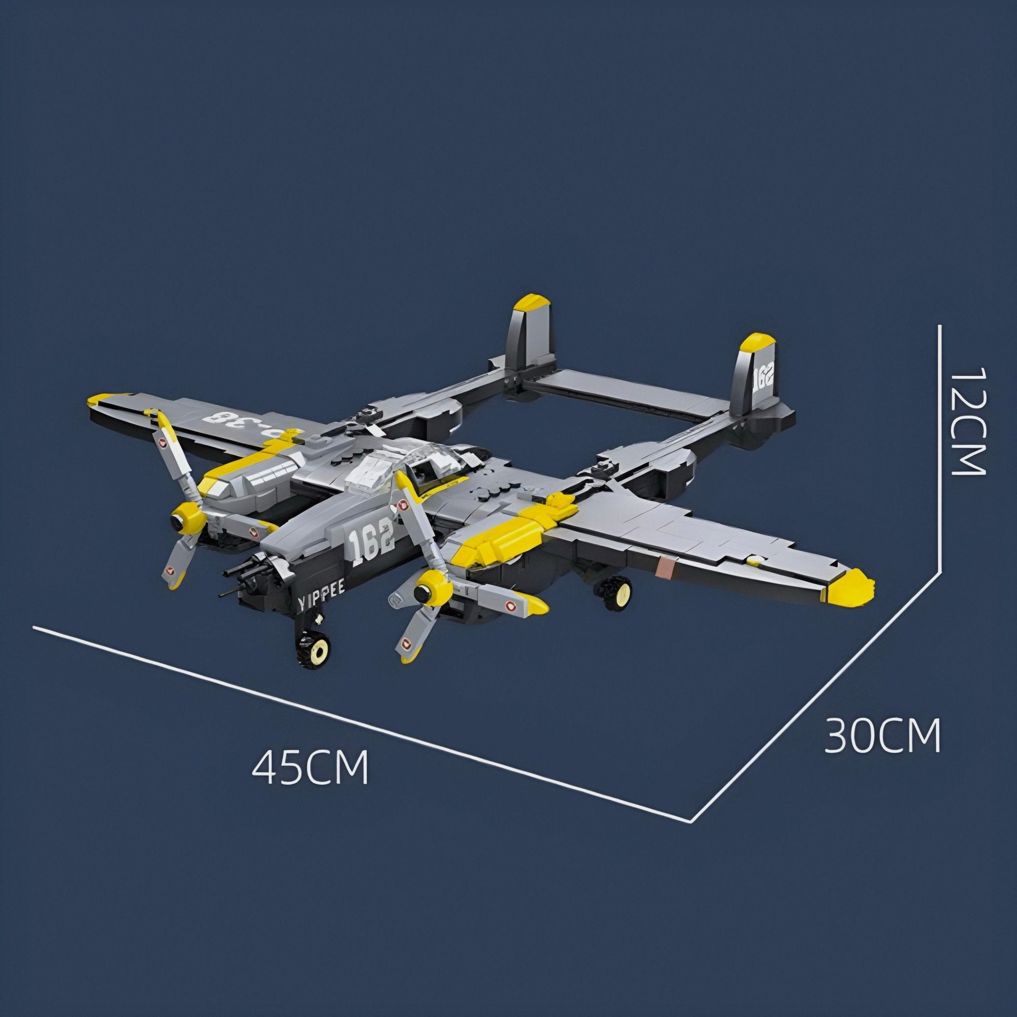 P-38 Fighter - Building Set | Power Brickz