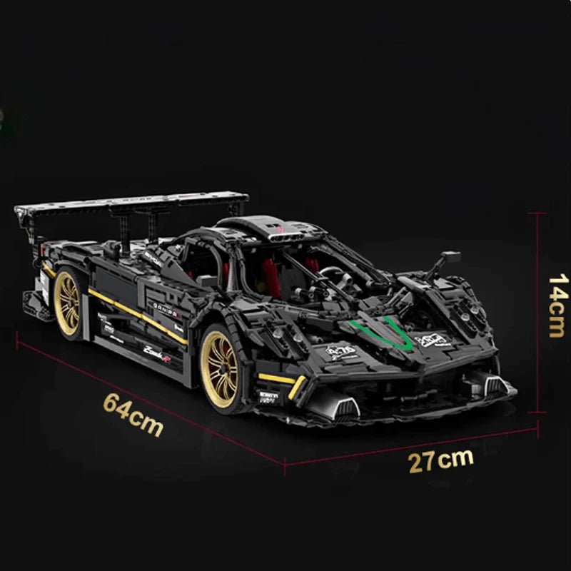 Carbon Zonda Track-Only Hypercar - Building Blocks Set | Power Brickz