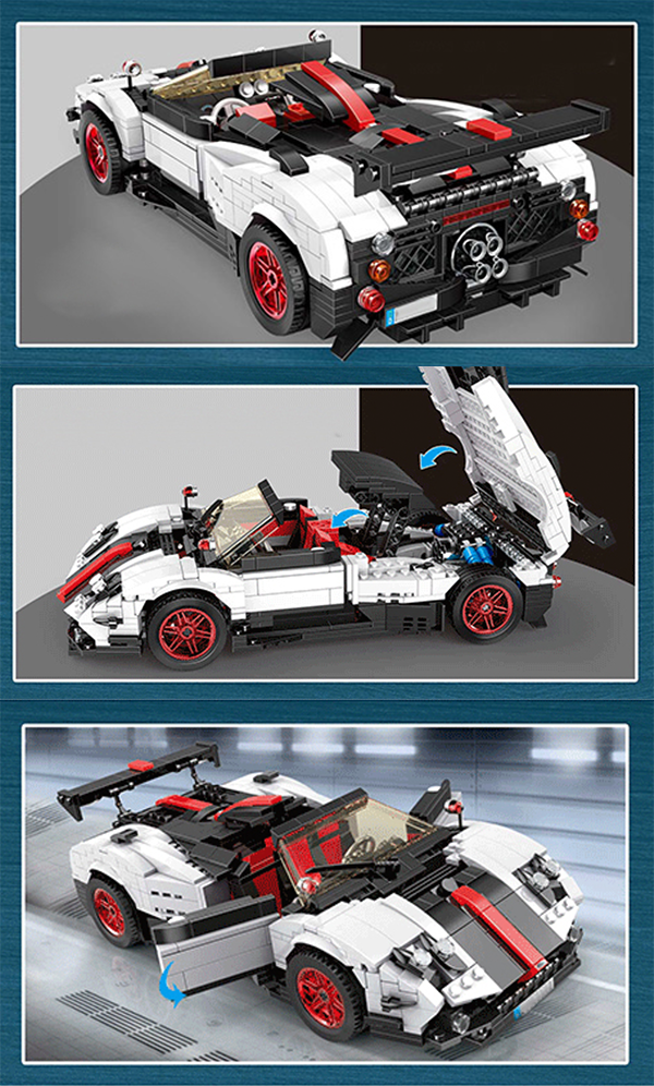 Roadster Zonda Cinque Convertible - Building Blocks Set | Power Brickz