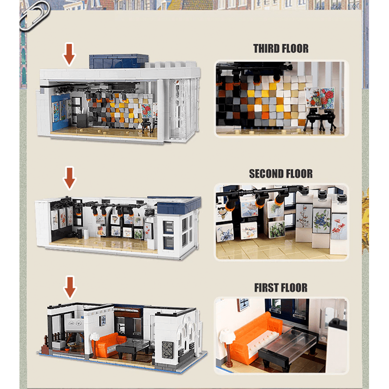 Panoramic Art Gallery - Building Set | Power Brickz