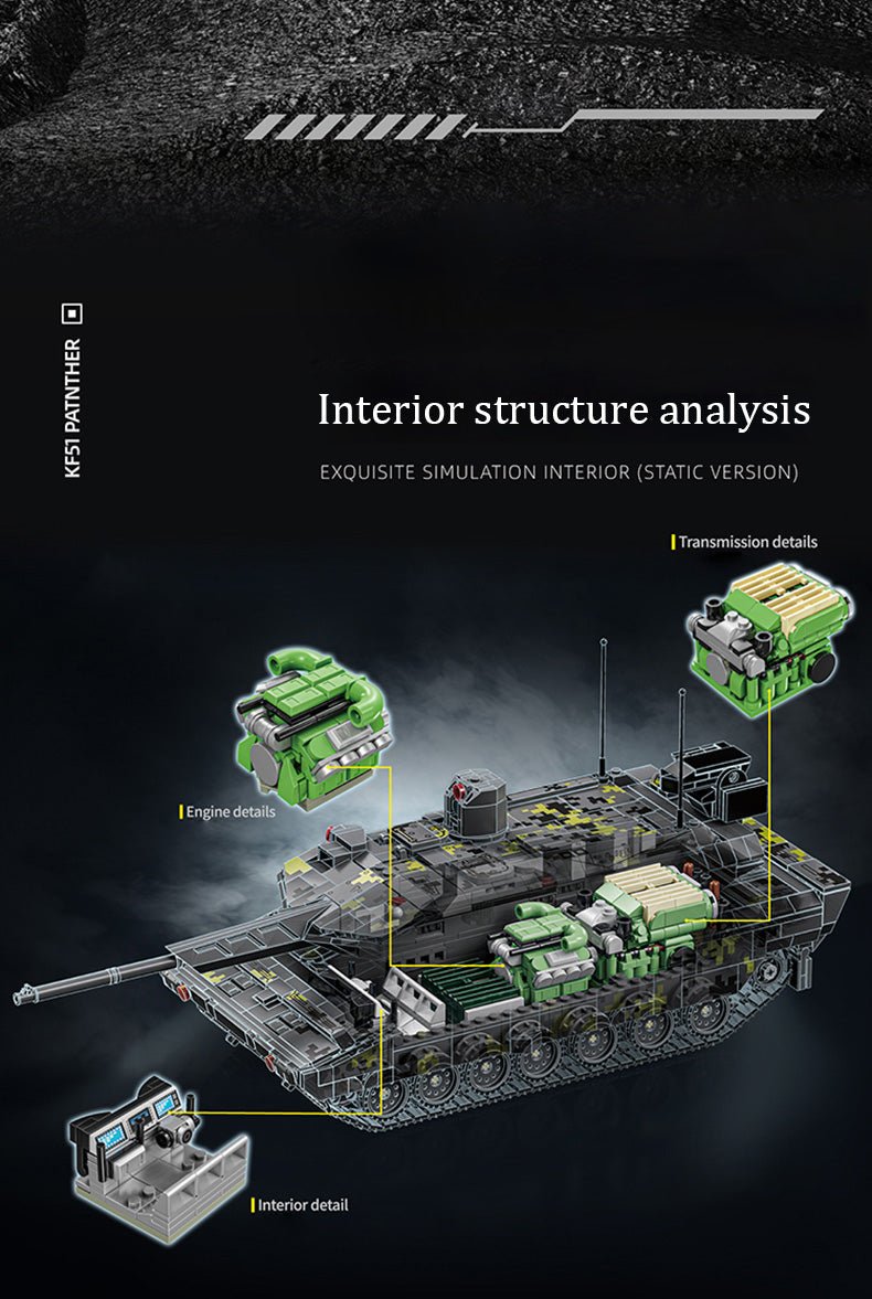 Panther KF51 main battle tank - Building Set | Power Brickz