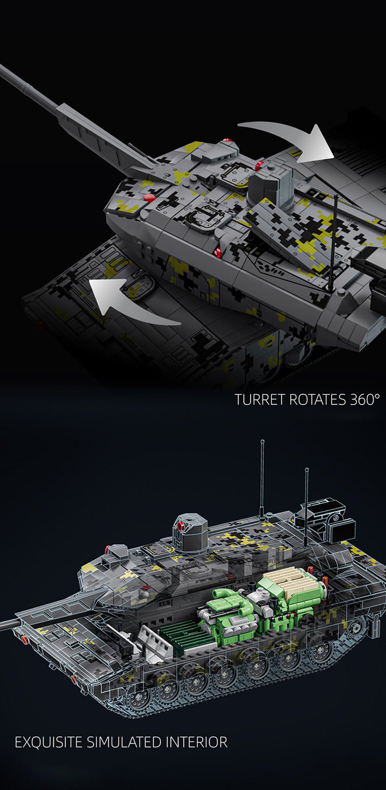 Panther KF51 main battle tank - Building Set | Power Brickz