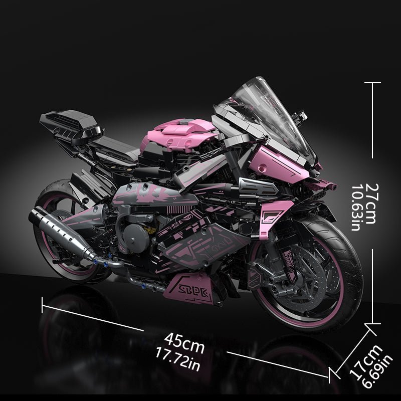 Pink Cyberpunk Superbike | 2000pcs - Power Brickz