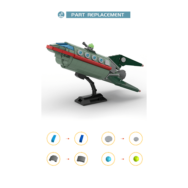 Planet Express Ship - Building Set | Power Brickz