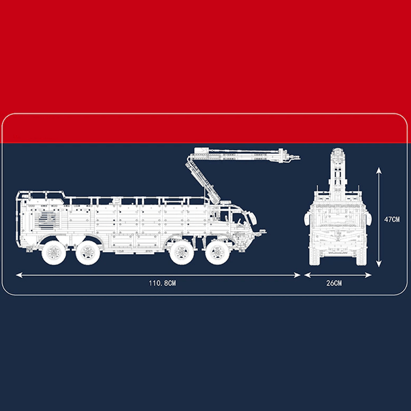 Pneumatic Airport Rescue Truck - Building Blocks Set | Power Brickz