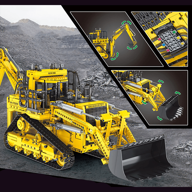 RC Pneumatic Bulldozer - Building Set | Power Brickz