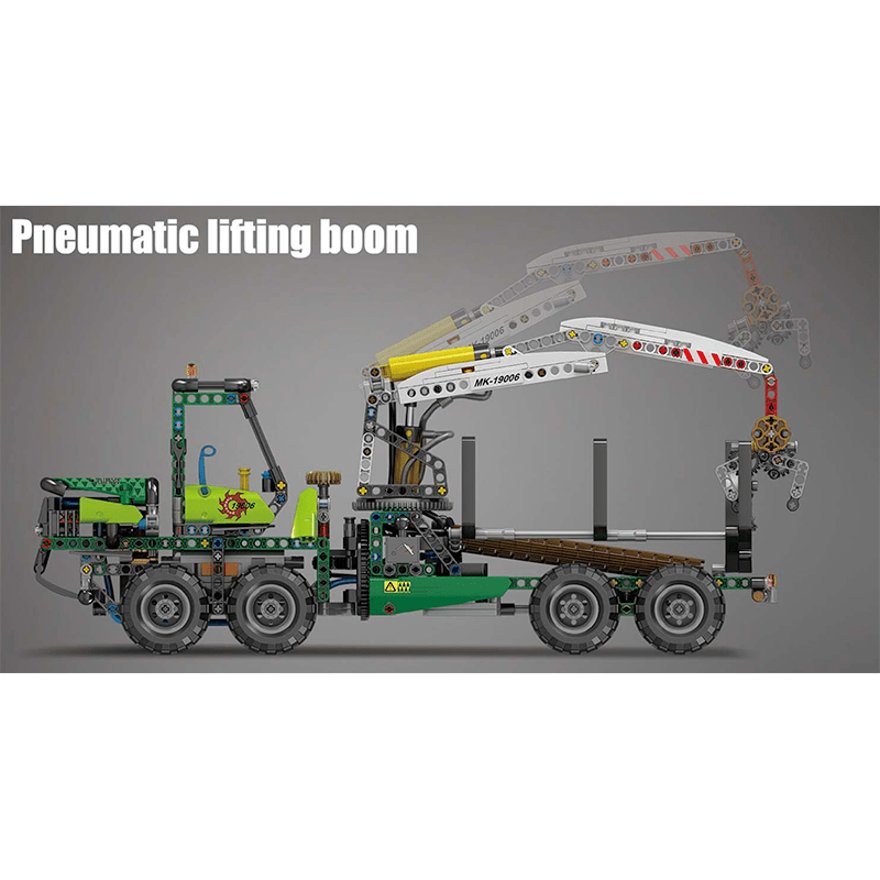 Pneumatic Forestry Harvester - Building Set | Power Brickz