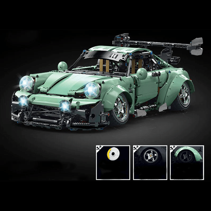 WidebodyRetro Rear-Engine Coupe - Building Blocks Set | Power Brickz