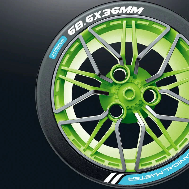 WidebodyRetro Sport Coupe Green - Building Blocks Set | Power Brickz