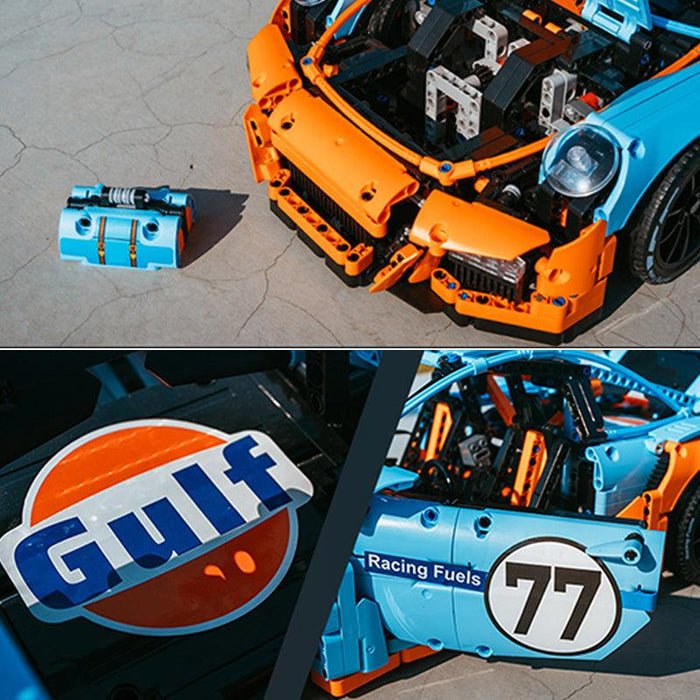 GulfGT3RS Track Racer - Building Blocks Set | Power Brickz