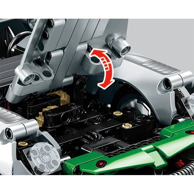 RC Open-Top Sports Car - Building Blocks Set | Power Brickz