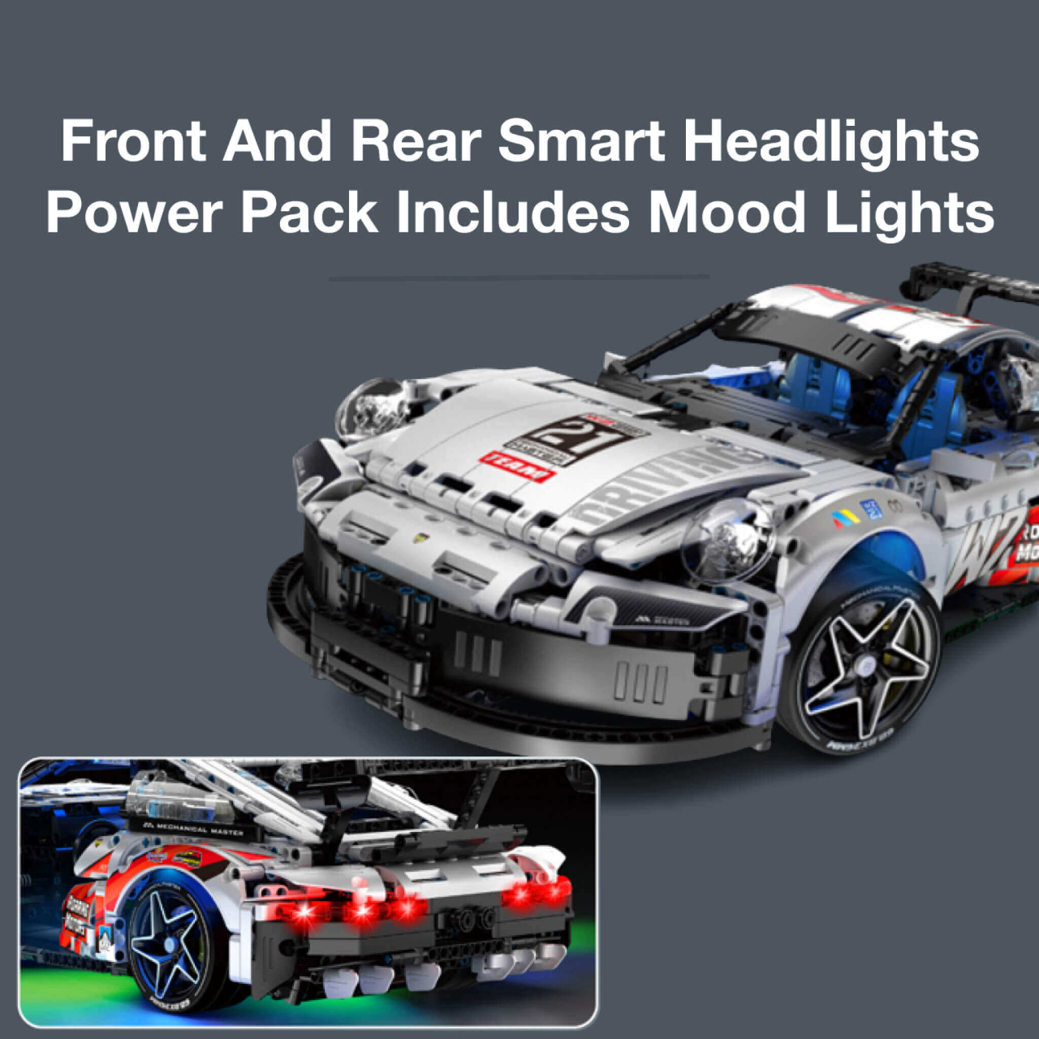 2-in-1 Transforming Sports Coupe - Building Blocks Set | Power Brickz