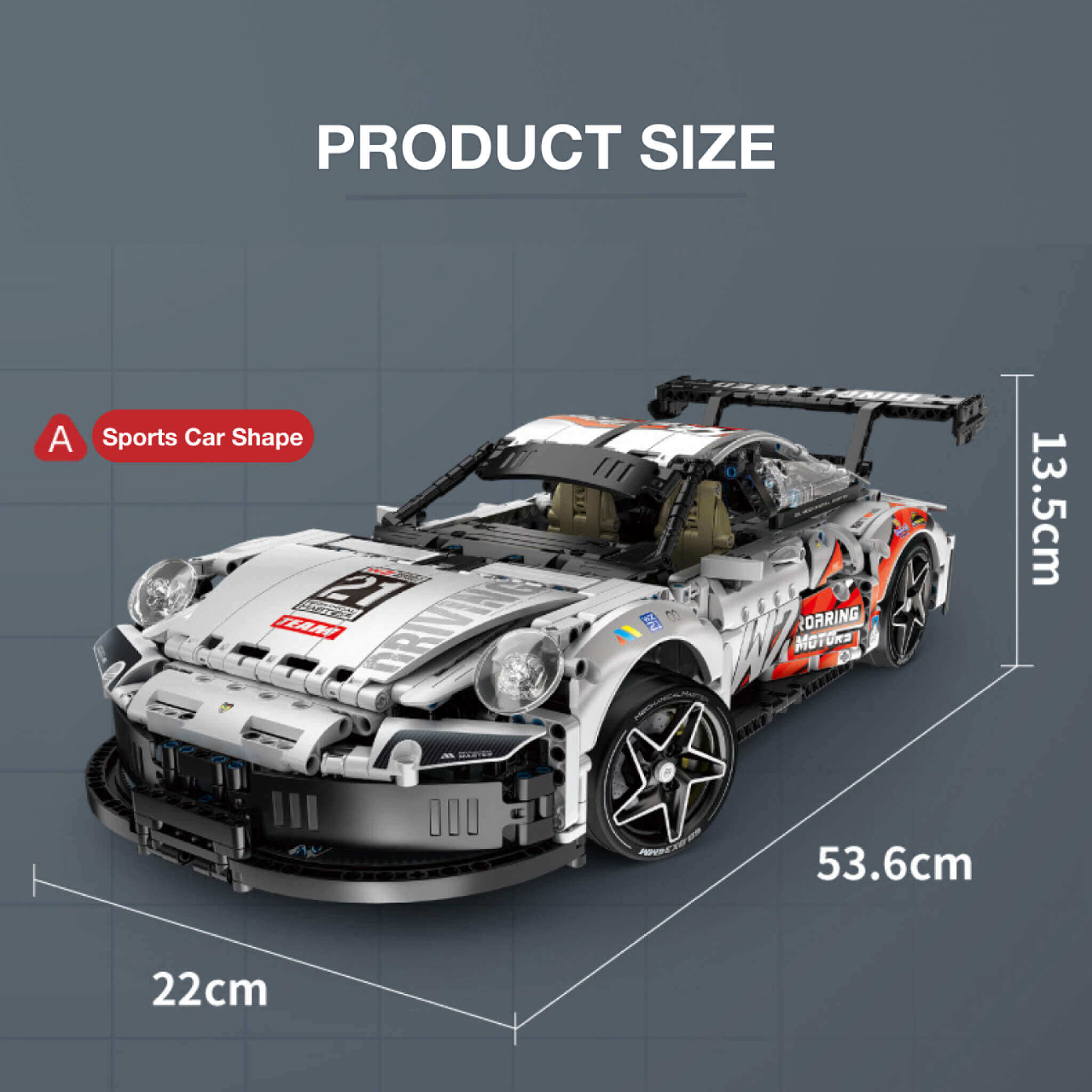 2-in-1 Transforming Sports Coupe - Building Blocks Set | Power Brickz