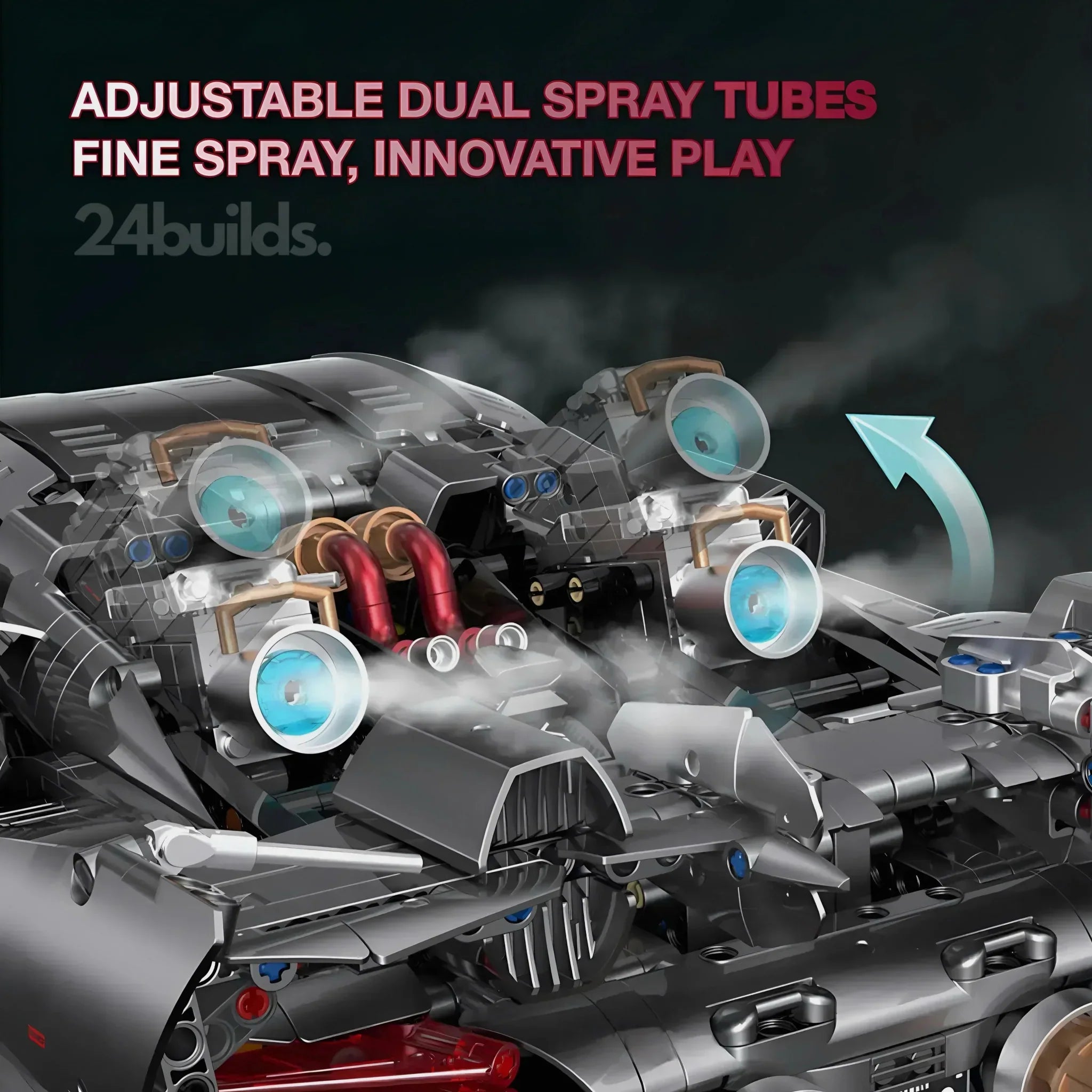 Cyberpunk Hybrid Hypercar Concept - Building Blocks Set | Power Brickz