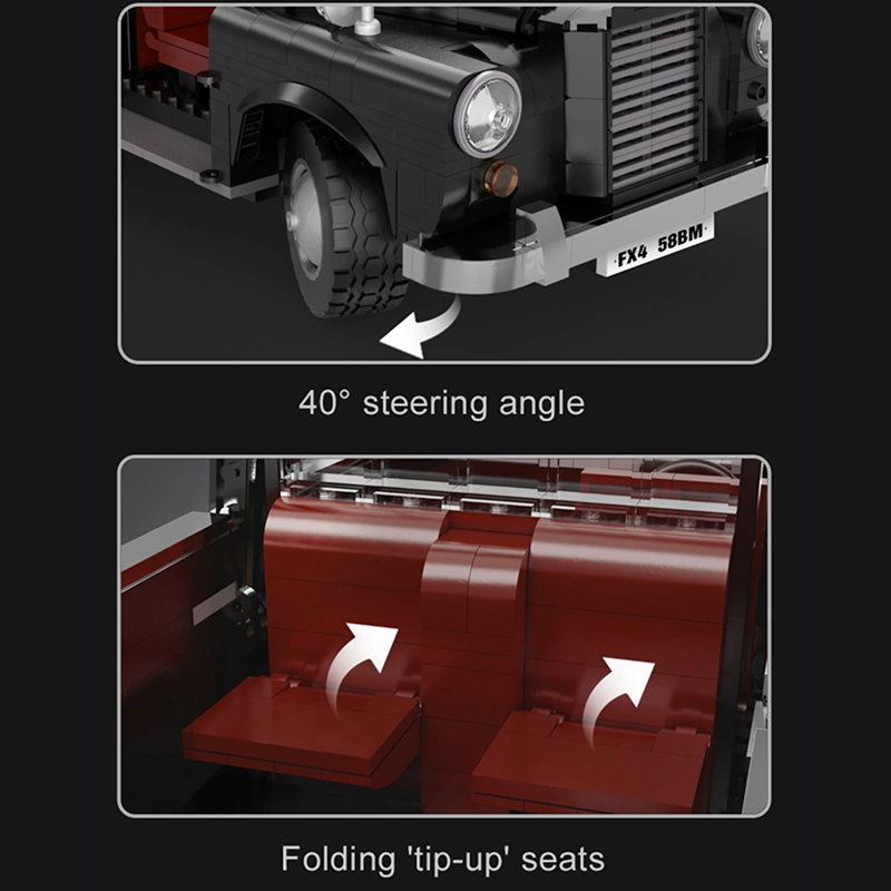 London Taxi TX4 Remote Control - Building Blocks Set | Power Brickz