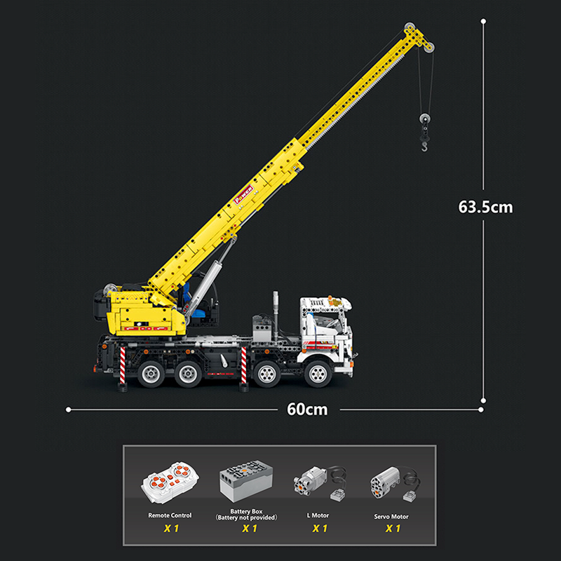 Crane Truck Remote Control - Building Blocks Set | Power Brickz
