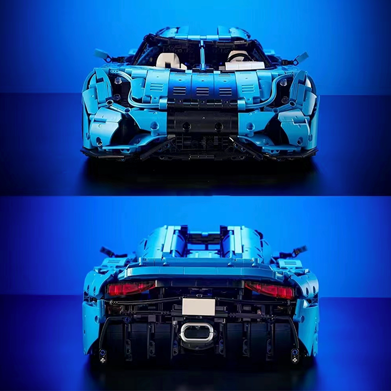 Swedish Hypercar Regera - Electric Blue - Building Blocks Set | Power Brickz