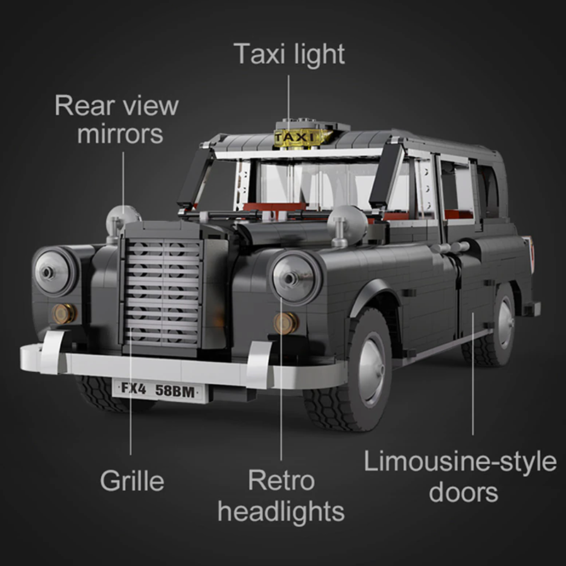 London Taxi TX4 Remote Control - Building Blocks Set | Power Brickz