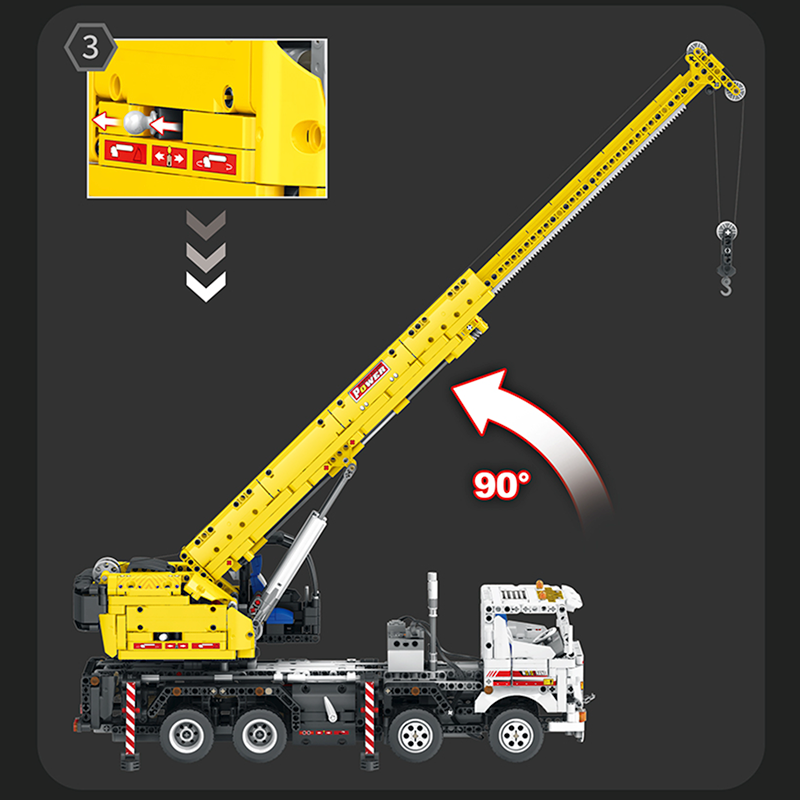 Crane Truck Remote Control - Building Blocks Set | Power Brickz