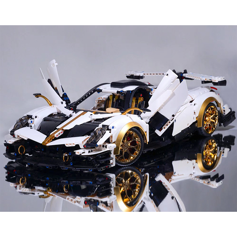 Gold Edition V12 Italian Hypercar | Building Blocks Set – Power Brickz