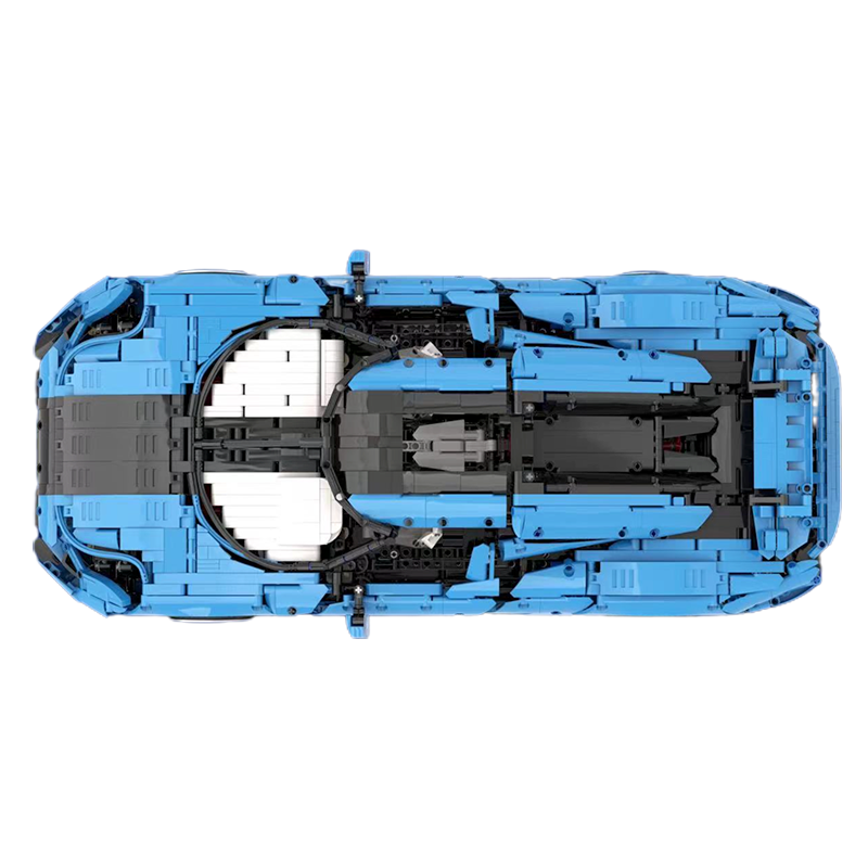 Swedish Hypercar Regera - Electric Blue - Building Blocks Set | Power Brickz