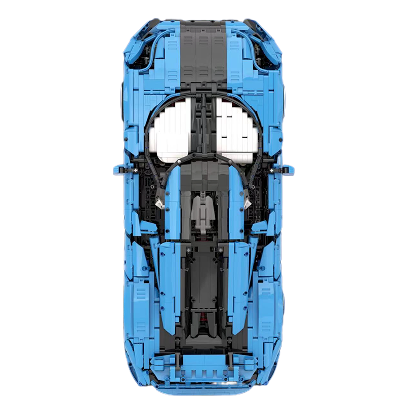 Swedish Hypercar Regera - Electric Blue - Building Blocks Set | Power Brickz