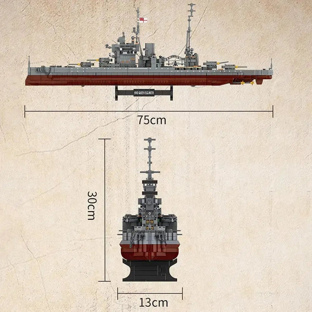 Queen Elizabeth Class Battleship Military | 2277pcs - Power Brickz