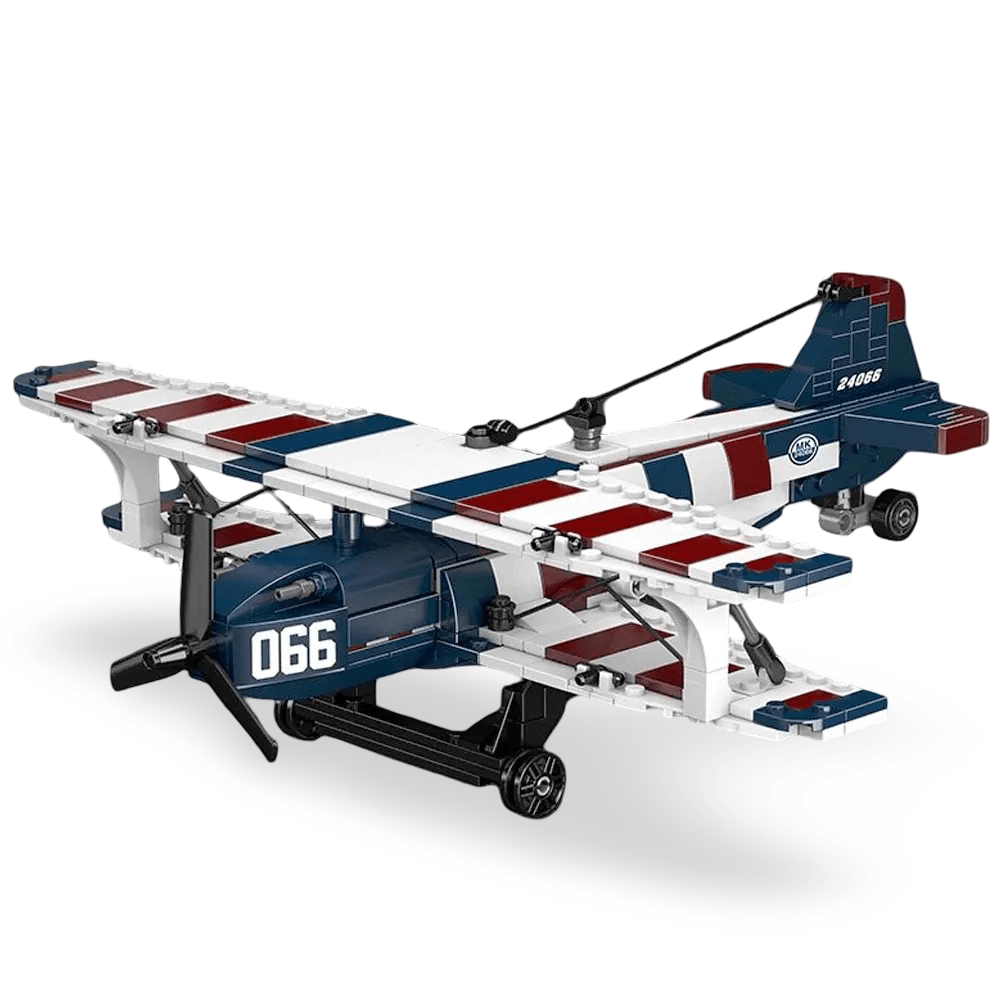 Racing Biplane American Style | 540pcs - Power Brickz