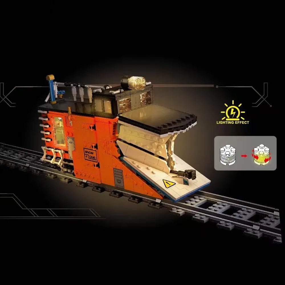 Rail Snowplow Train | 945pcs - Power Brickz