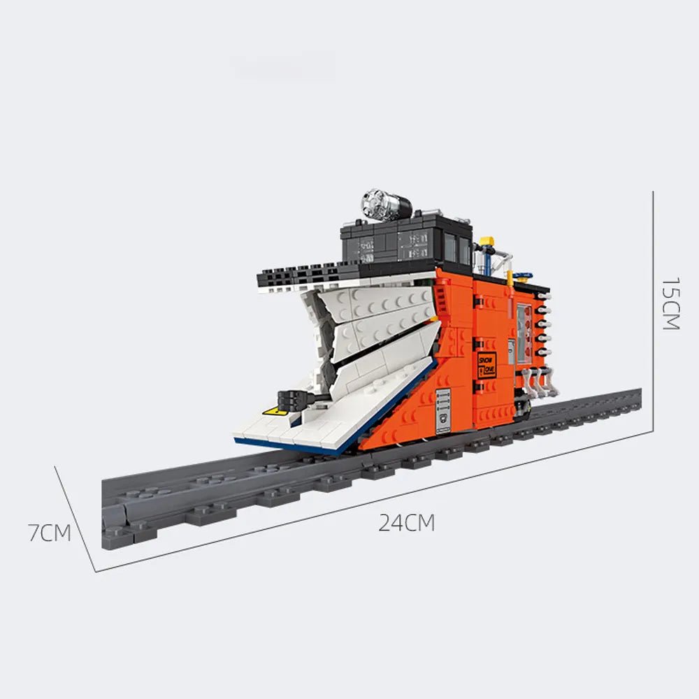 Rail Snowplow Train | 945pcs - Power Brickz
