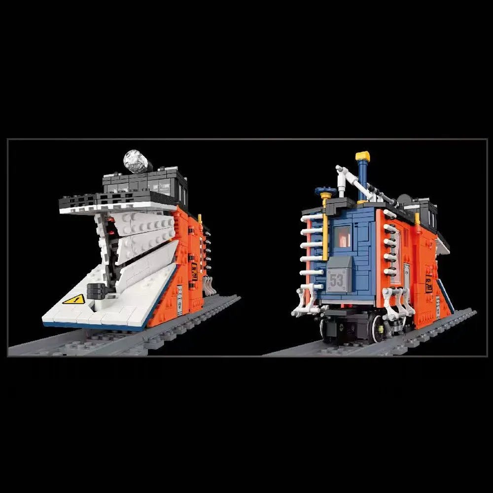 Rail Snowplow Train | 945pcs - Power Brickz