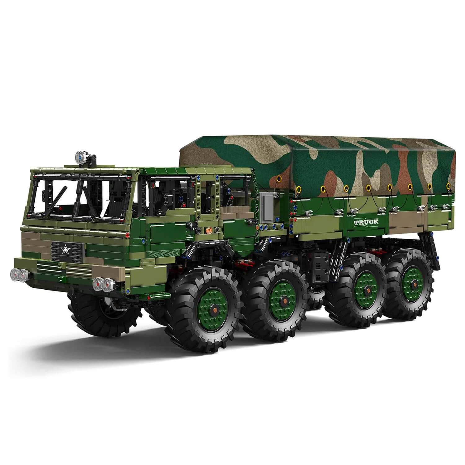RC 4x4 Military Hauler - Building Blocks Set | Power Brickz