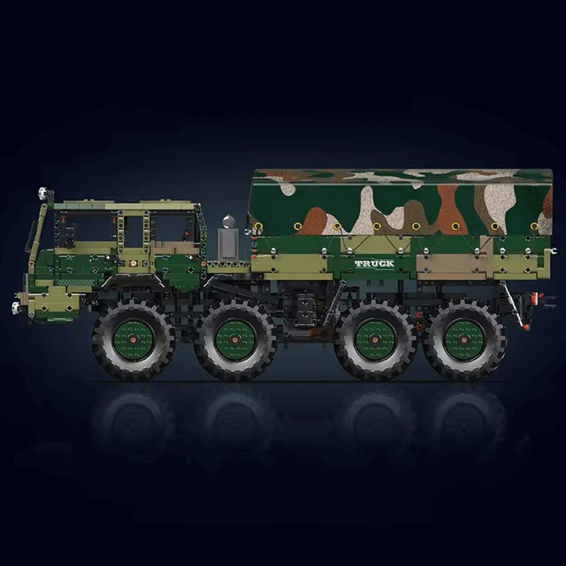 RC 4x4 Military Hauler - Building Blocks Set | Power Brickz