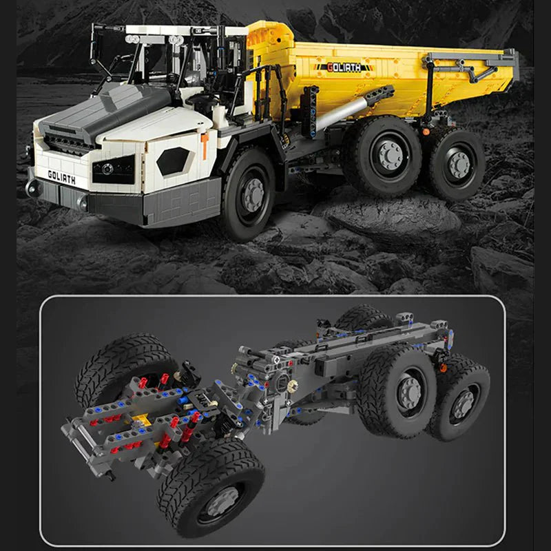 RC Articulated Dump Truck - Building Blocks Set | Power Brickz