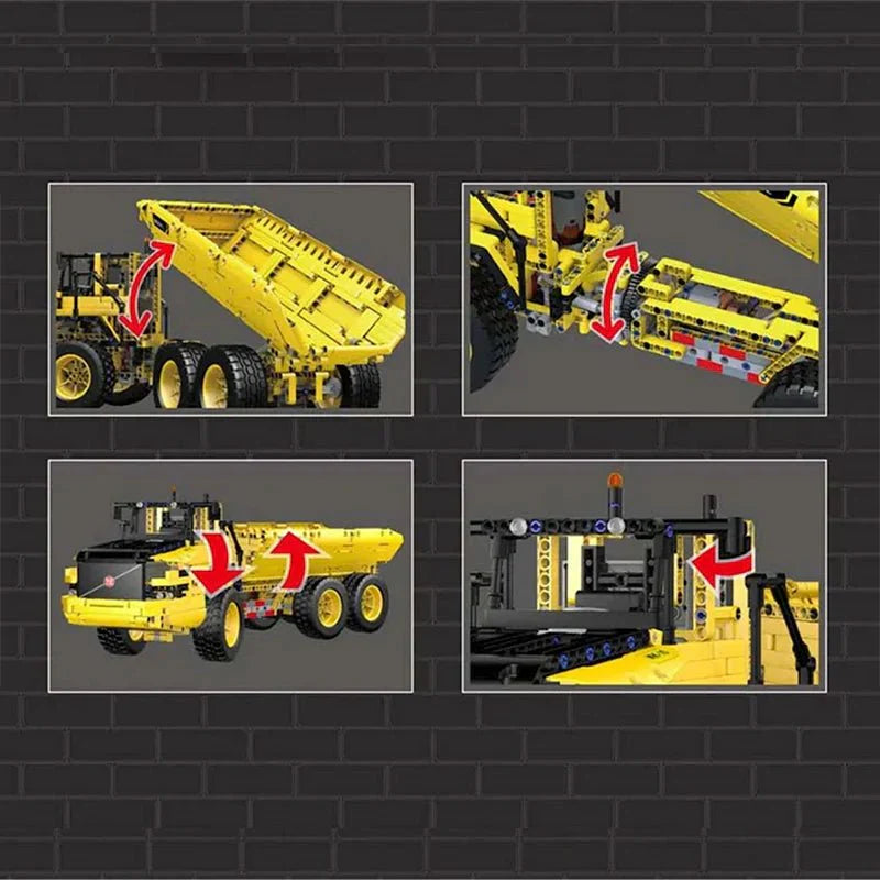 RC Articulated Dump Truck - Building Blocks Set | Power Brickz
