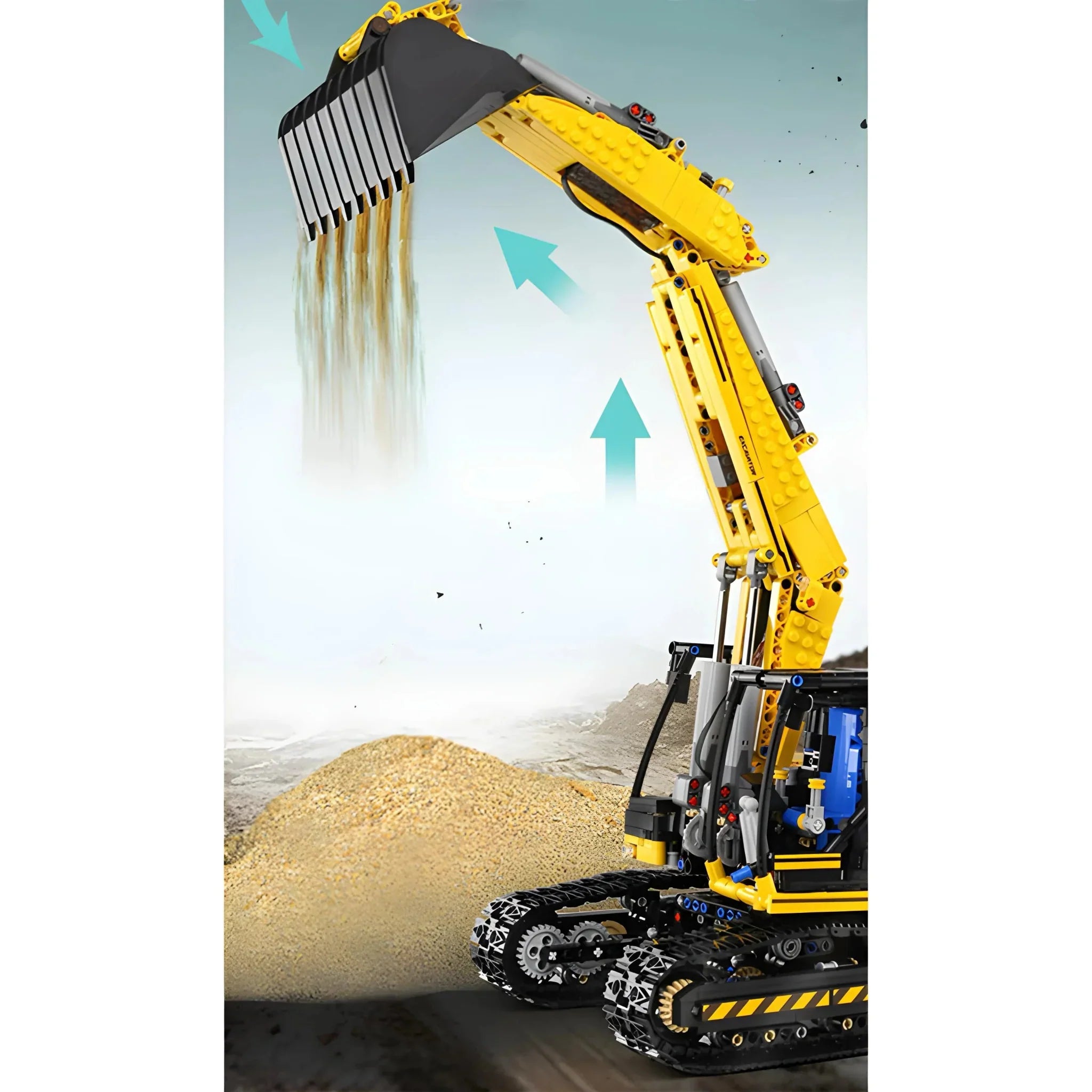 RC Heavy-Duty Excavator - Building Set | Power Brickz