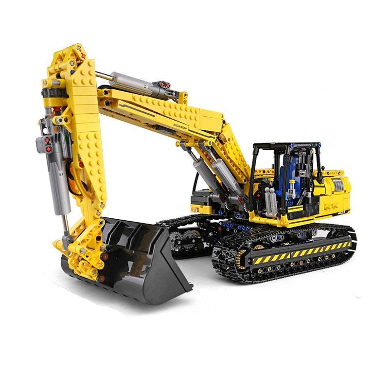 RC Heavy-Duty Excavator - Building Set | Power Brickz