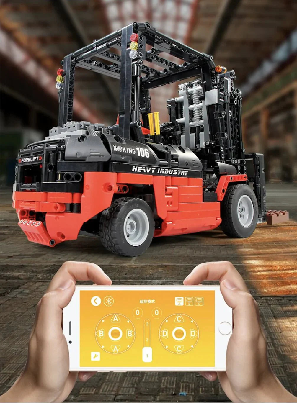 RC Industrial Forklift - Building Set | Power Brickz